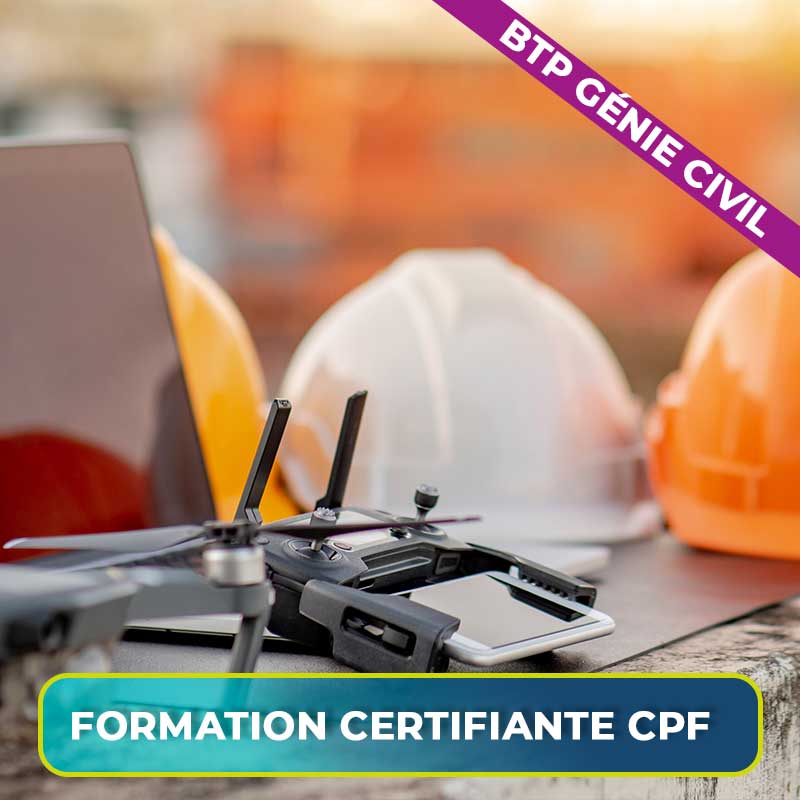 Formation drone BTP inspection chantier certification RS6765